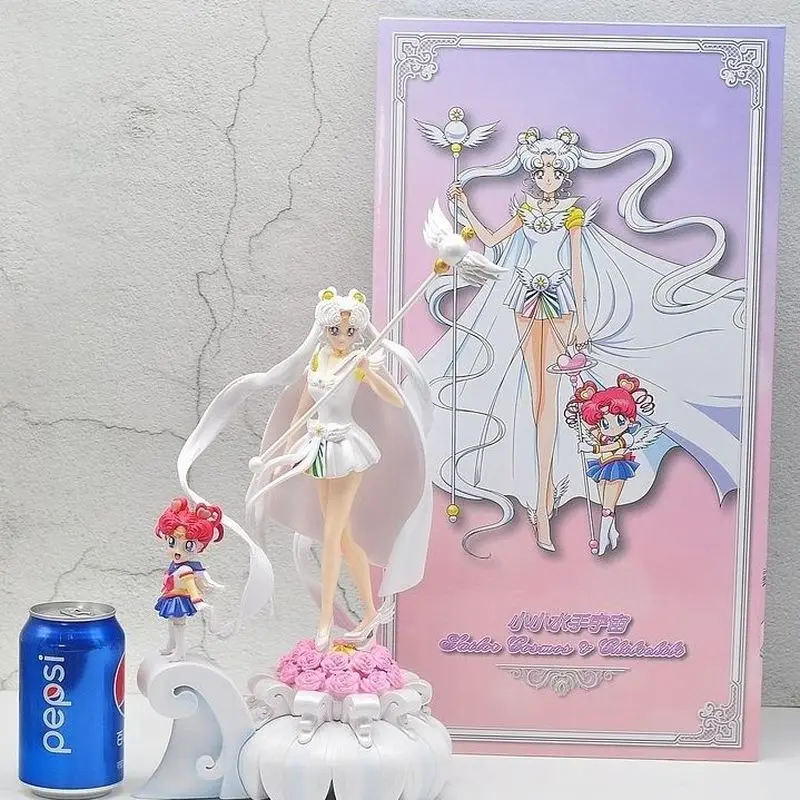 

37 см аниме фигурка Сейлор Мун GK Tsukino Usagi ChibiChibi Сейлор Космос Статуэтка из ПВХ Коллекционная модель игрушка подарок