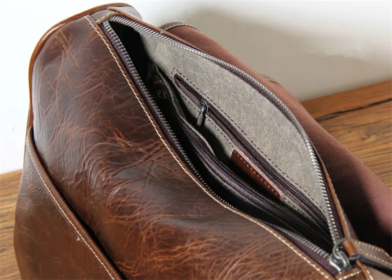 Fashion designer high quality first layer cowhide men's tablet computer shoulder bag casual outdoor work leather messenger bag