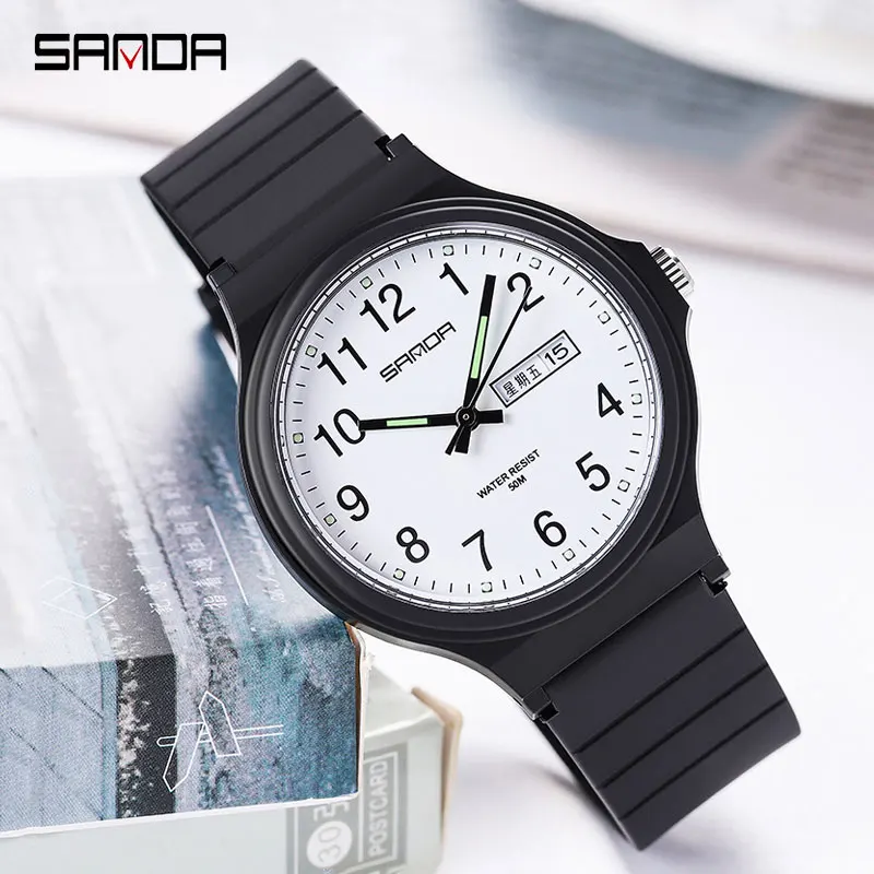 

Women Quartz Watches Minimalism Style Ladies Wristwatch 50m Waterproof Watch Date Week Clock Reloj Hombr Dropshipping
