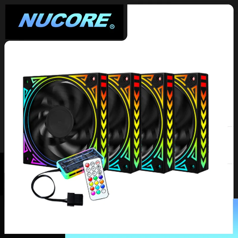 SRHX RGB FAN 120mm PC Computer cooling fan rgb with RF Remote Control Speed led case fan Factory Price
