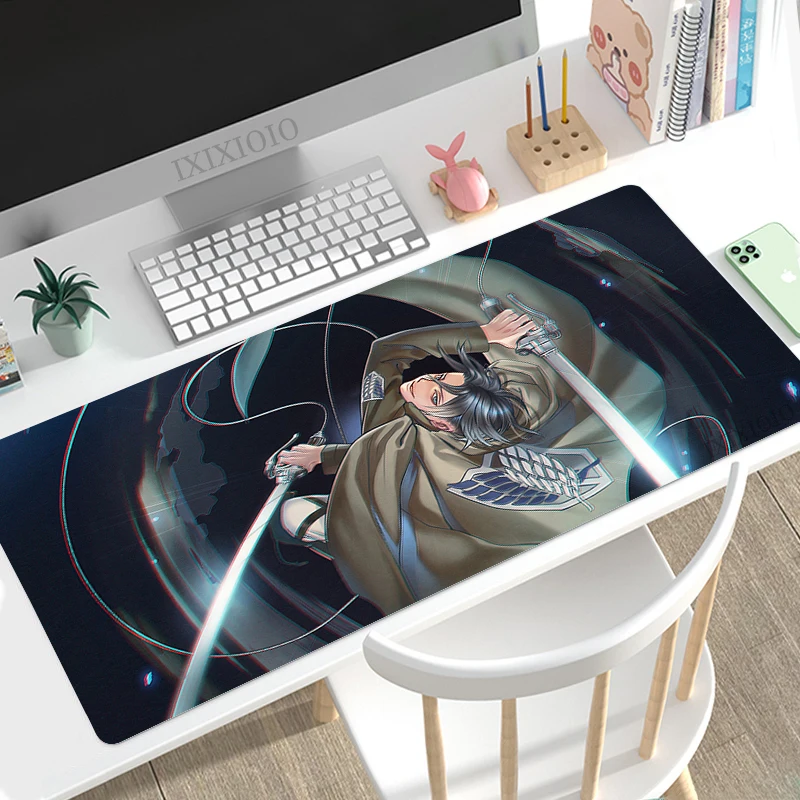

Коврик для мыши Shingeki No Kyojin Attack on Titan Anime, игровой коврик для мыши XL на заказ, HD Коврик для мыши XXL, коврики для стола, мягкие Нескользящие компью...