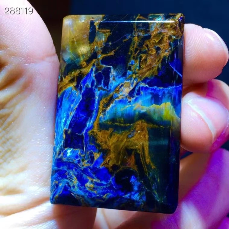 

Natural Blue Pietersite Chatoyant Pendant 43/28/6mm Namibia Rectangle PIetersite Women Men Cat Eye Pietersite Jewelry AAAAAA