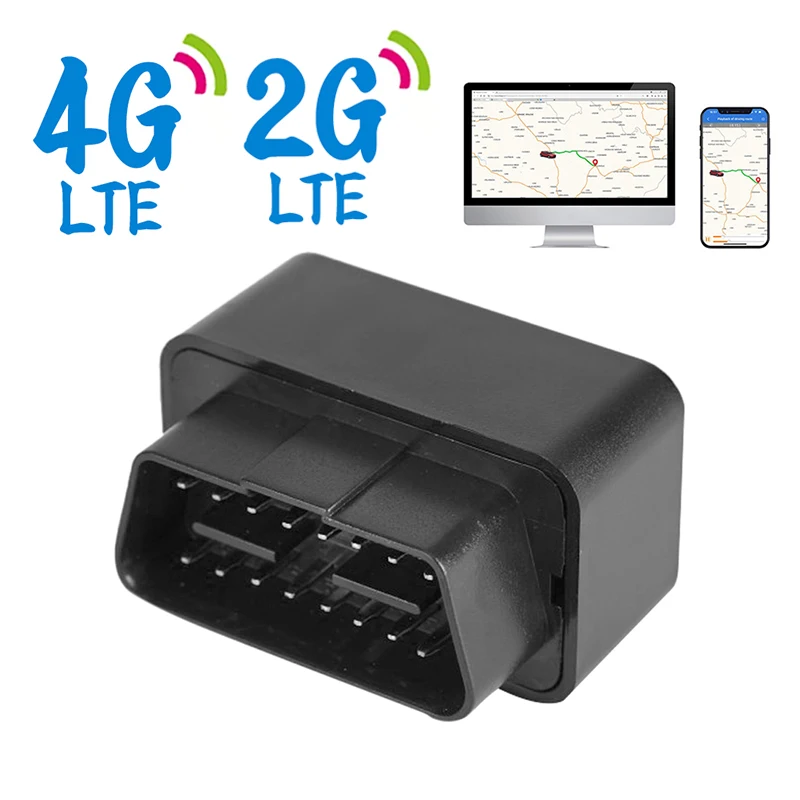 

New 2G 4G Mini OBD GPS Tracker 12V-24V Car Anti-Theft Alarm Tracking Device SMS Call Geofence Locator Free APP For IOS Andriod