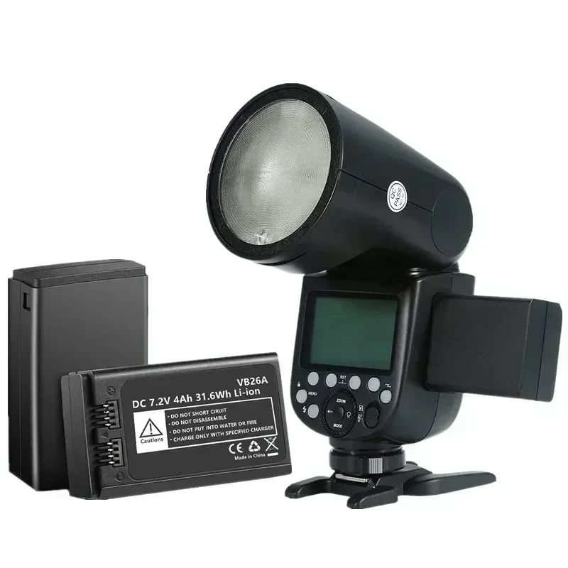 Фото Аккумулятор Li-Ion 7.2V VB26A VB26B для фотосветильников серии V1, круглой формы, совместимый с V1S V1C V1N V1F V1O V №4