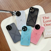 for iphone 13 pro max 12 11 rapid cooling cover pc hollow frame circle glass camera protection case for iphone 11 pro max 12 pro
