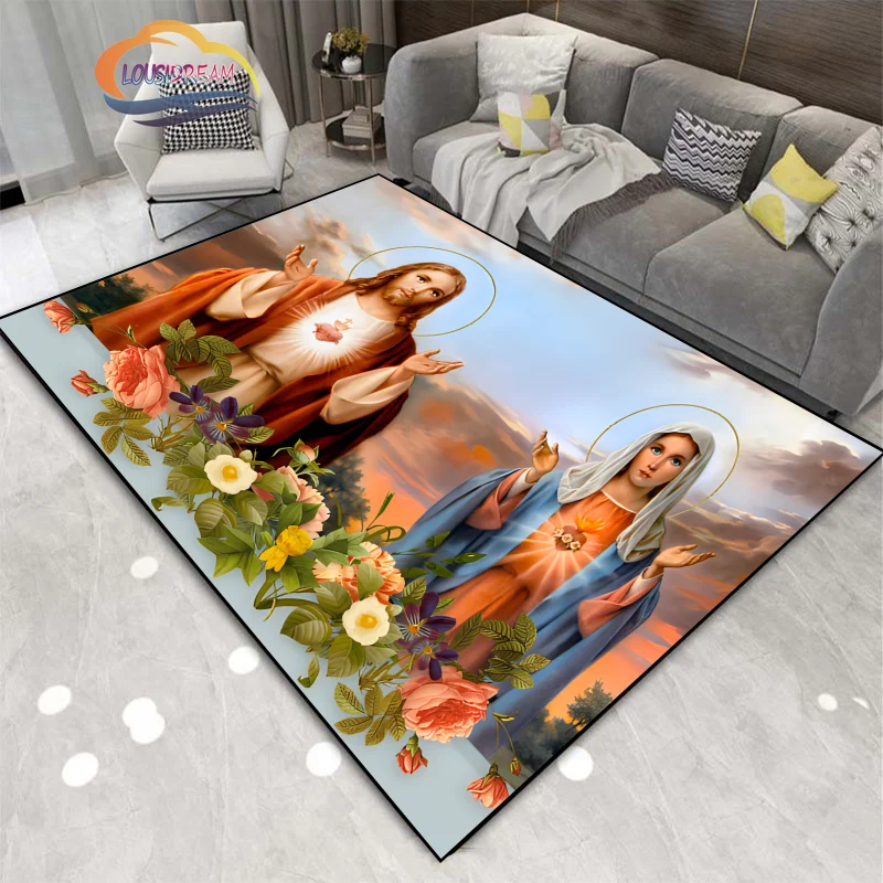 Коврик с изображением Иисуса молитвенный коврик из серии удобный дизайнерский