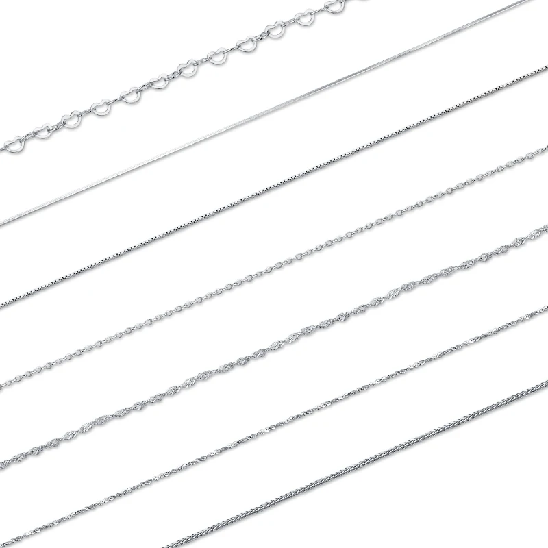 

Цепочка Modian Базовая Женская Регулируемая из серебра 925 пробы с простой застежкой-лобстером, 7 видов, 40 + 5 см