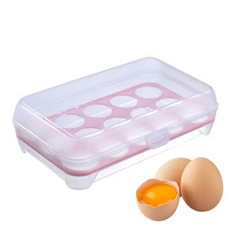 

Egg Storage Box 15 Grids Egg Storage Container Stackable Egg Storage Box With Lid Egg Carriage Dispenser For Picnic Camping