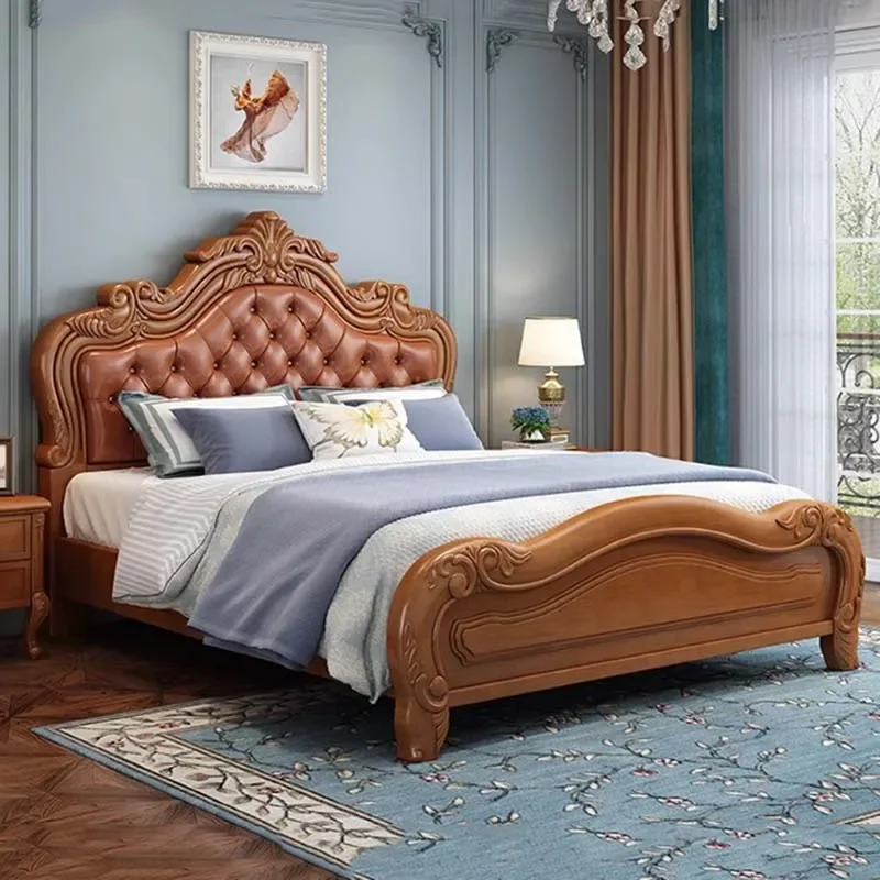 Многофункциональная кровать для пары европейская эстетичная роскошная спальни