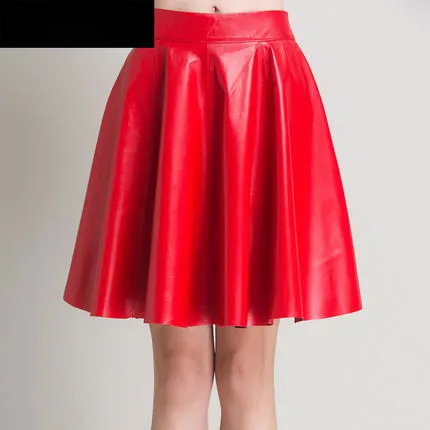 

Tao Ting Li Na Sheepskin Pleated Skirt Umbrella Skirt 18K147