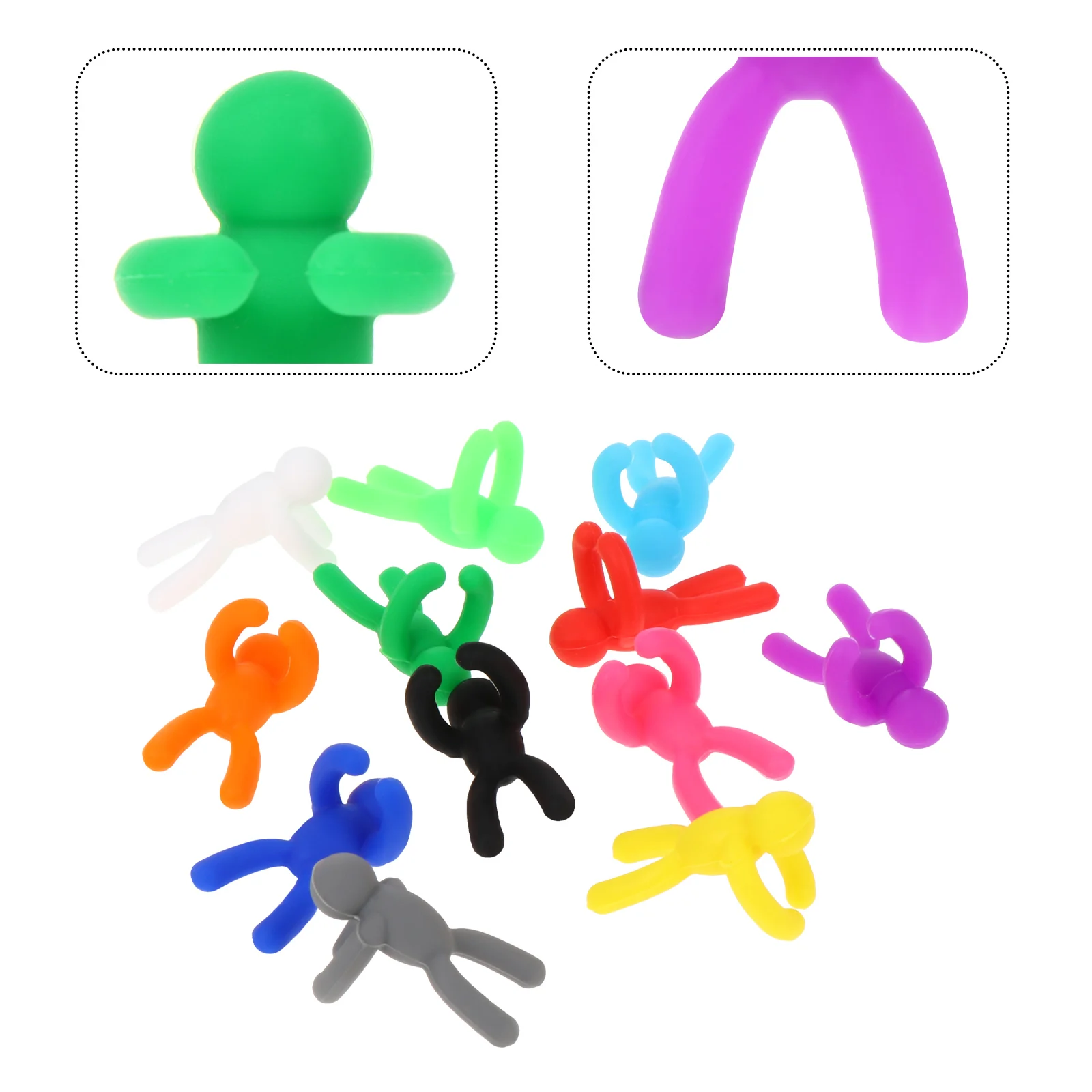 

12 Pcs Silicone Glass Markers Drink Clips Novelty Bar Ring Party Tags Flute Charms