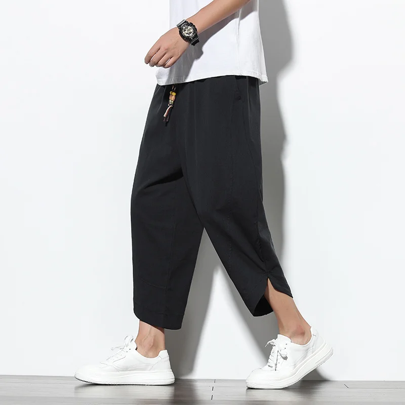 

Baggy Cotton Linen Harem Pants Men Hip-hop Women Plus Size Wide Leg Trousers Casual Vintage Pants Pantalones Hombre 2023 New