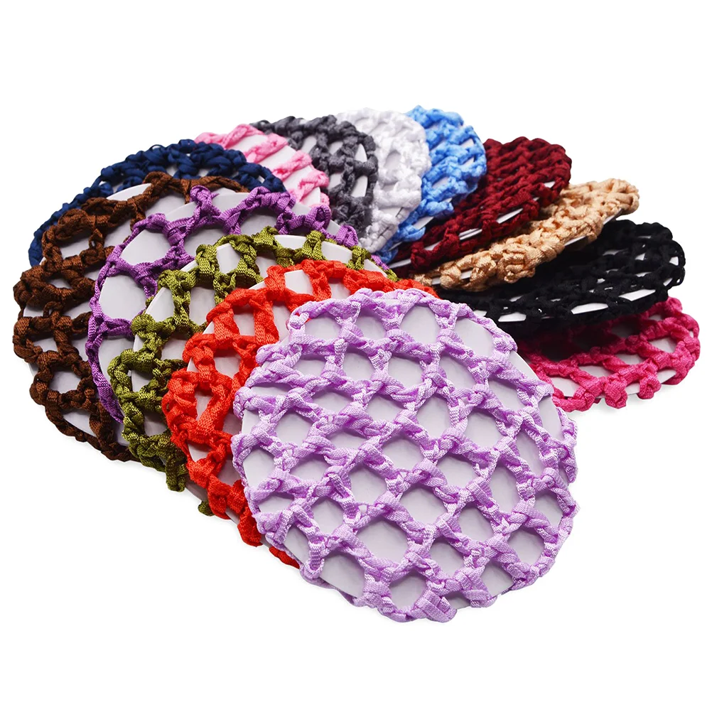 

14Pcs Creative Knit Mesh Hair Net Hair Accessory Mixed Color
