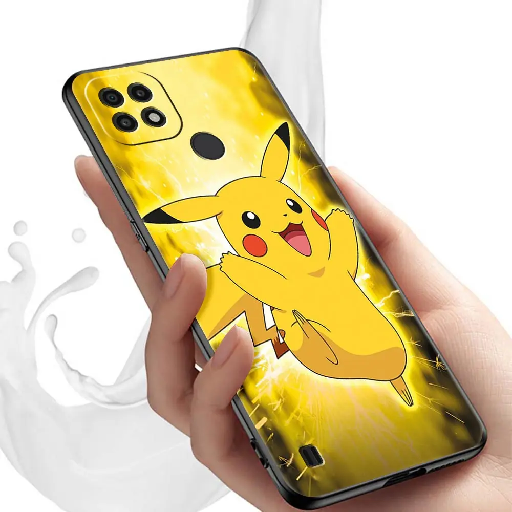 anime pokemon pikachu case for realme 8 c21 c3 6 pro 7 c21y xt c11 gt neo c12 gt master c15 x50 v13 phone cover coque hot bag free global shipping