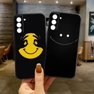 Cartoon Smiley Phone Case For Samsung S21 Plus S10 LiteS10 5G Plus S20 FE S21 S8 Ultra S22 S9 S10E J in Pakistan