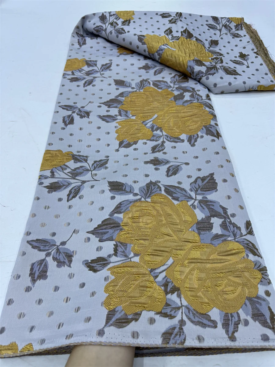 Нигерийская дамасская парчовая кружевная ткань 2024 высококачественная