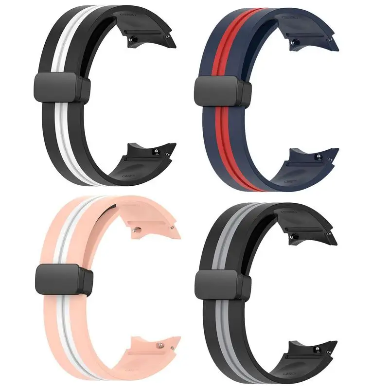 

Watch Strap ForSamsung Watch 5Pro 20mm Bracelet Two-Color Watch Bands With Magnetic Buckle Silicone Watch Band Replacement