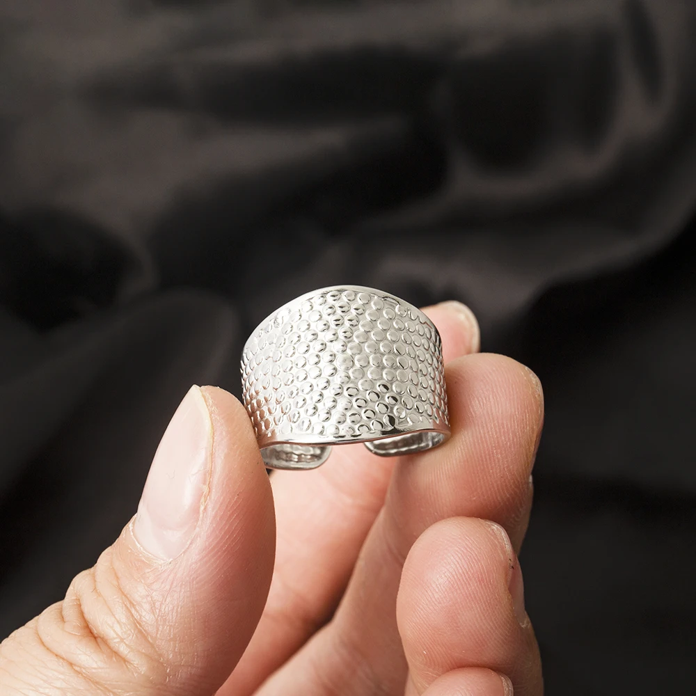 

Stainless Steel Vintage Pattern Ring Men's Punk Hiphop Rock Party Jewelry Personality Adjustable Finger Ring Birthday Gifts