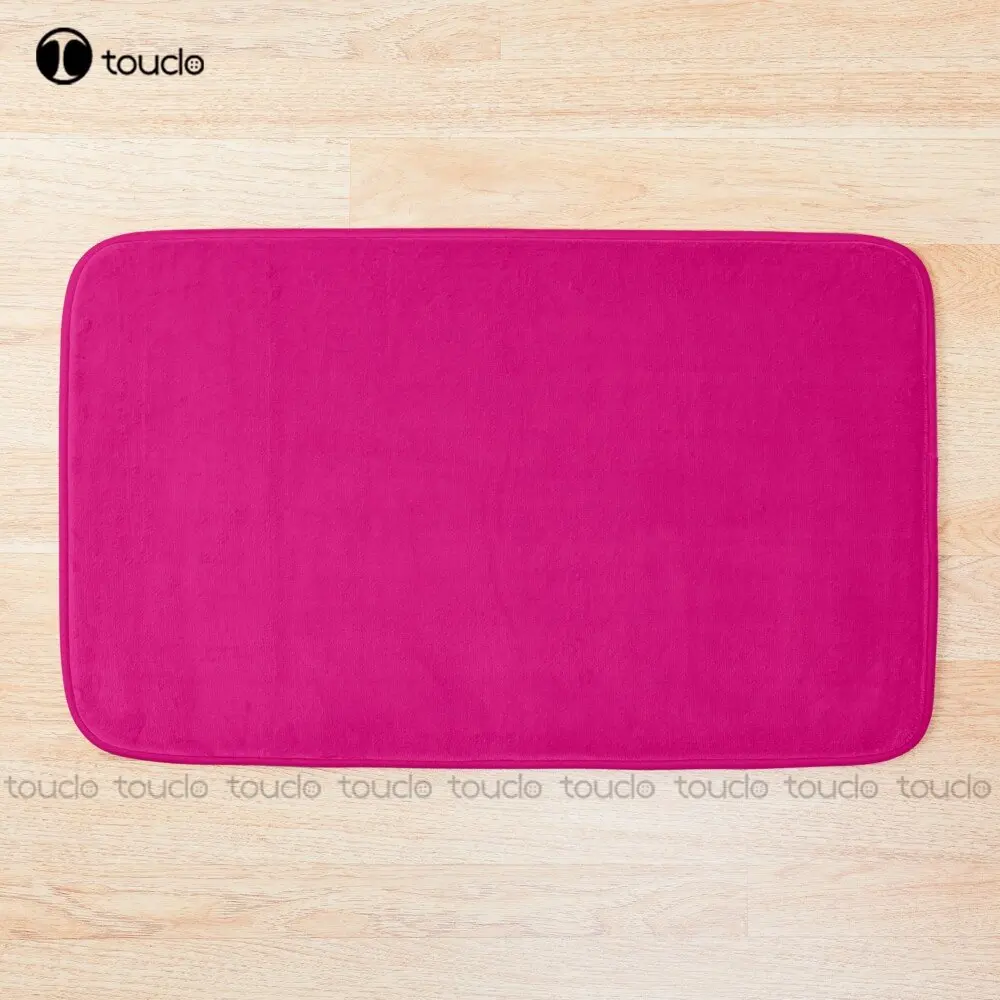 

Hot Pink Fuchsia Solid Color Decor Bath Mat Poster Bath Mat