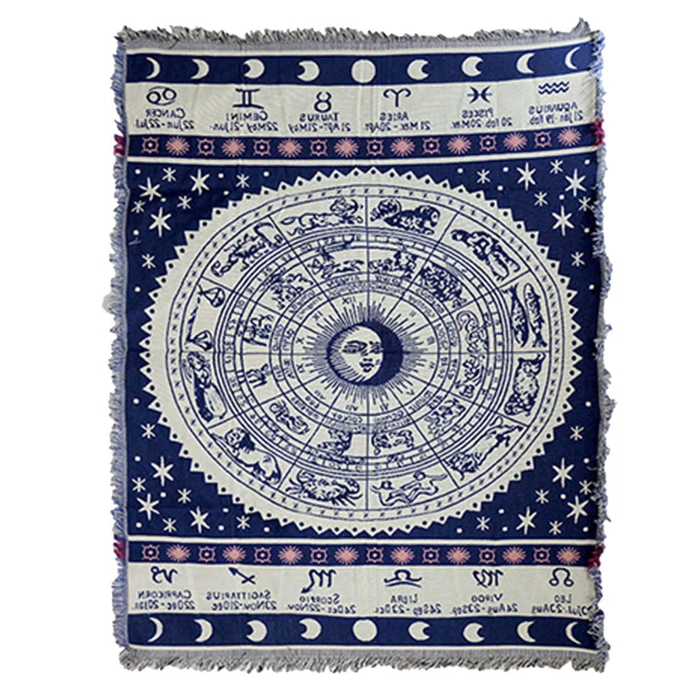 

Blanket Throw Tapestry Constellation Couch Astrology Throws Sofa Decor Wrap Blankets Bohemian Decorative Aesthetic Quilt Air