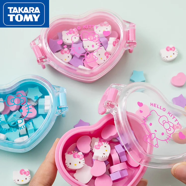 

TAKARA TOMY Hello Kitty Cartoon Eraser Girls Cute Primary School Students Creative Love Boxed Elephant Skin Wipe Clean