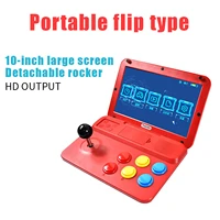 new powkiddy a13 video game console 10 inch large screen detachable joystick hd output mini arcade retro game players