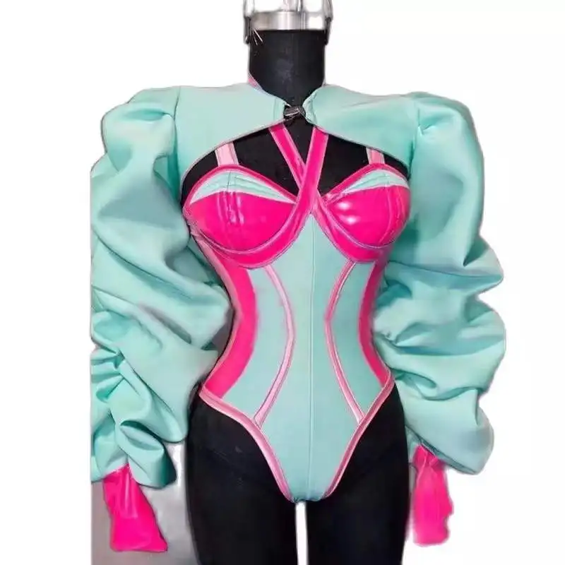 

Костюм для бара, ночного клуба, диджея, танцевальный костюм Gogo, праздничный наряд, одежда для выступлений, женская одежда для танца на шесте, сексуальное боди