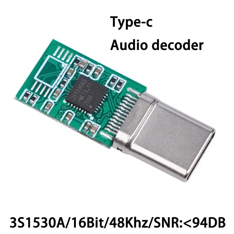 POHIKS 1 шт. Высокое качество DIY USB Type-C звуковая карта прочный 3S1530A декодирующий чип
