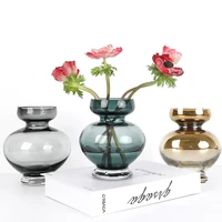 the new nordic european light luxury style transparent glass vase nordic ornaments home decoration terrarium