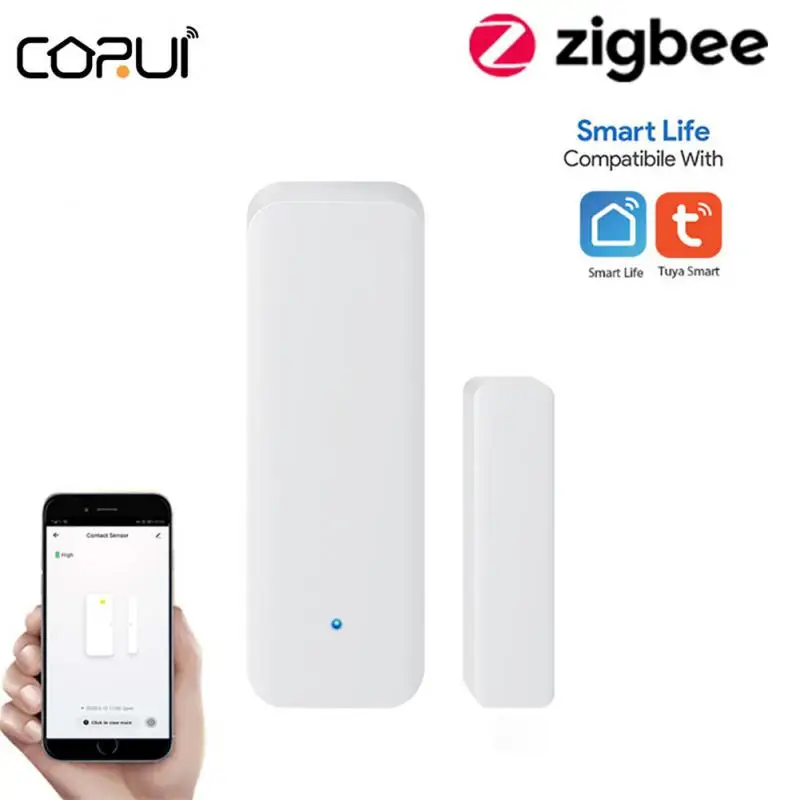

Умный дверной и оконный датчик CORUI Tuya Zigbee, приложение Smart Life, система охранной сигнализации Tuya, гаджеты для умного дома Alexa