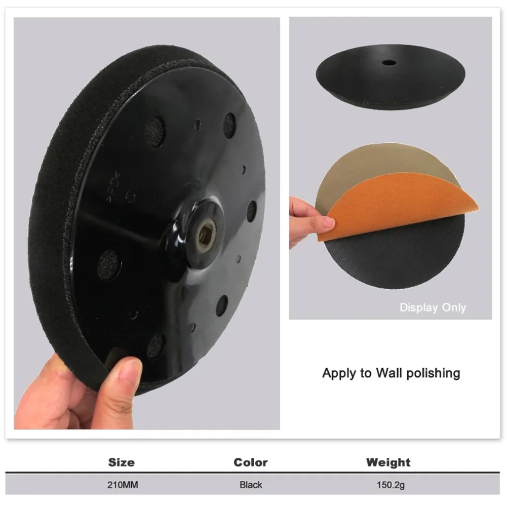 

9Inch 215mm Non-porous Wall Polishing Backing Plate Hook&loop Sanding Pad Wall Polishing Backing Pad For Drywall Sander