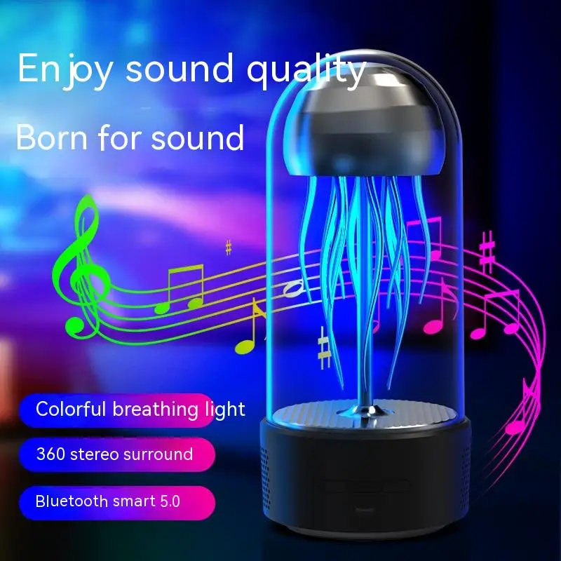 

Колонка с Медузой, креативный звук Bluetooth, красочное освещение, звук осьминога, портативное интеллектуальное украшение в подарок