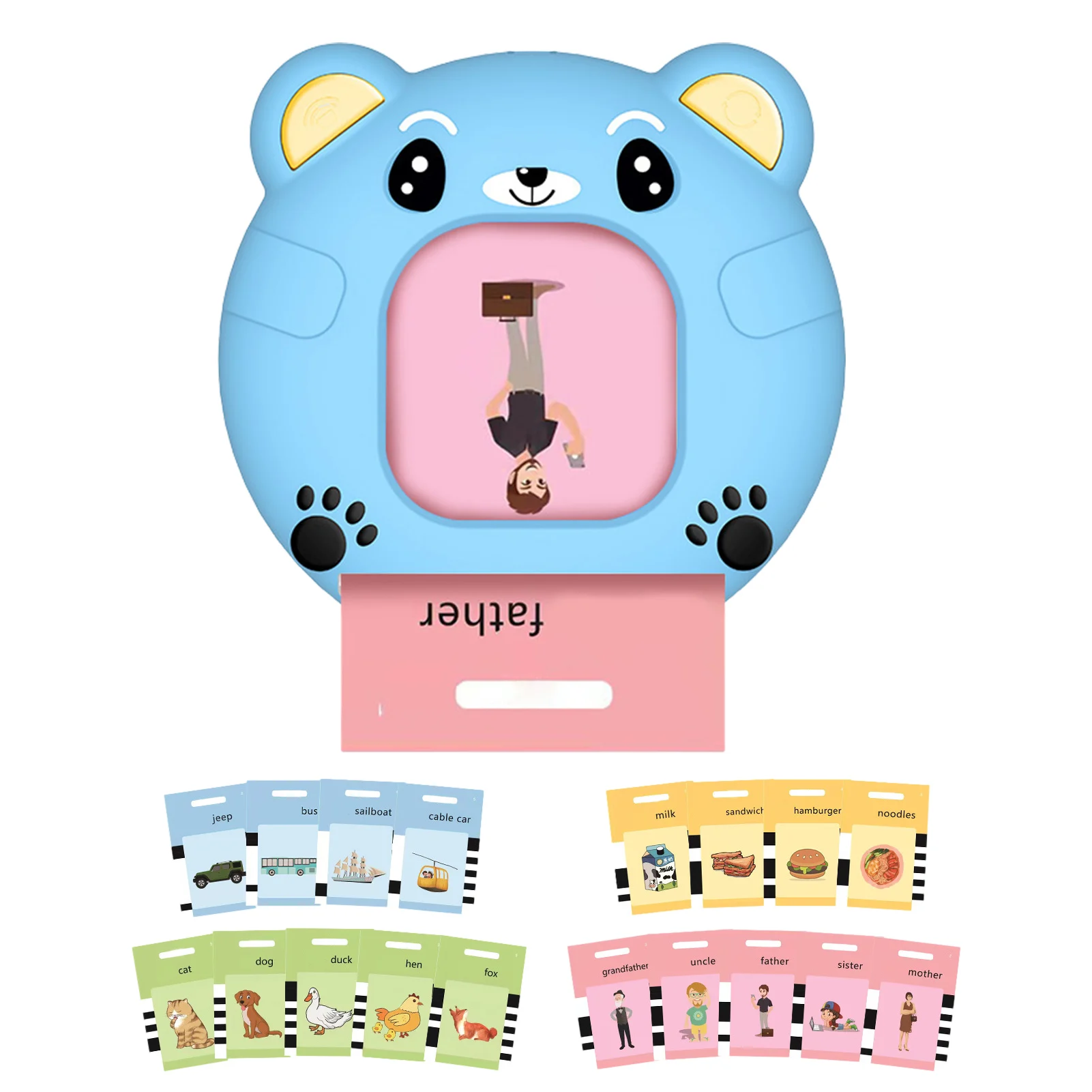 

Card Early Education Toy Children Puzzle English Word Card Literacy Toy Enlightenment Bilingual Early Education Card Toy