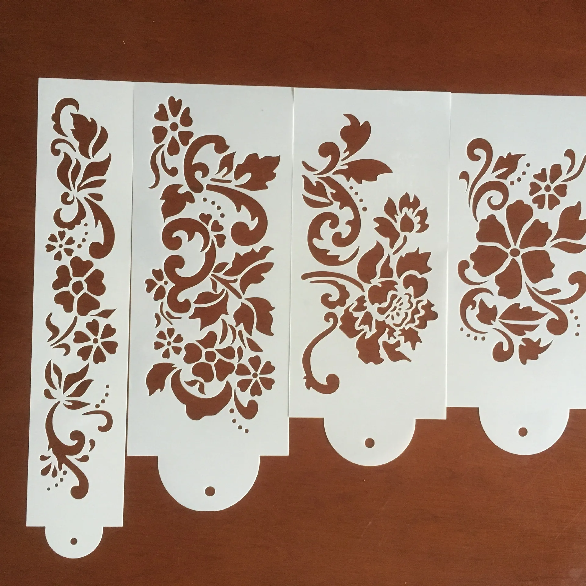 

4PC/Set Plastic Relief Flower Shaped Reusable Stencil Painting Art DIY Home Decor Scrap Booking Album Crafts
