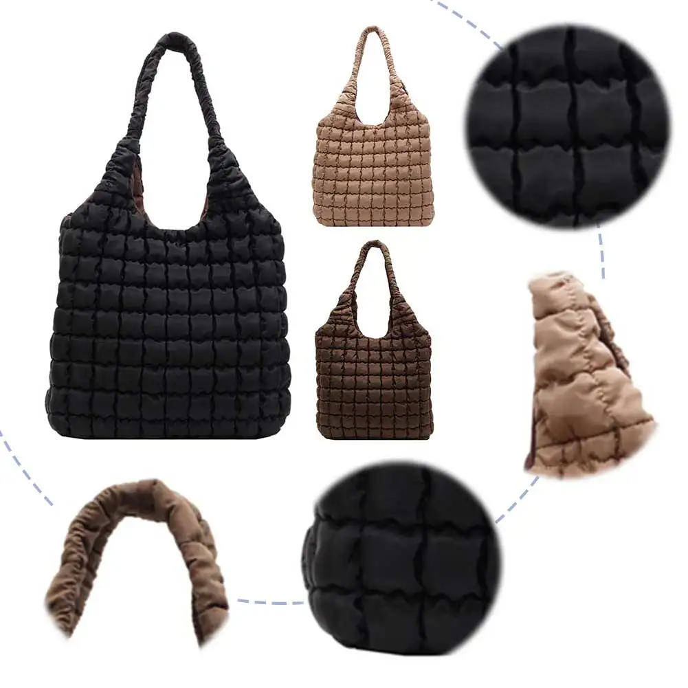 Сумка-тоут Женская Стеганая вместительный стеганый саквояж легкий чемоданчик с