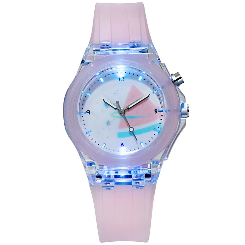 

Fashion Kid Watches for Girls Boys Gift Personality Clock Children Silicone Flash Quartz Wristwatch Women Watches Montre Enfant
