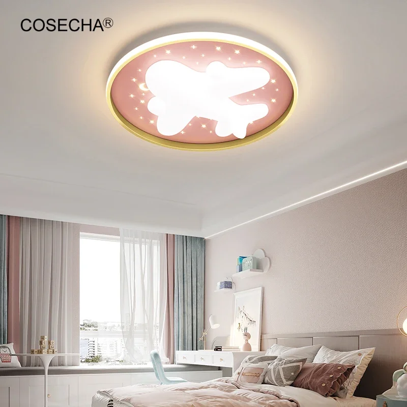 Современный светодиодный розовый потолочный светильник лампа в виде Луны и