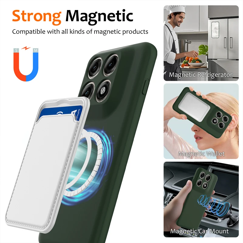 Фото Чехол ELVEV для Motorola Moto Edge 70 Pro Plus 5G, магнитный, мягкий, из премиального силикона, с флокированным внутренним слоем и ремешком, чехол для телефона №5