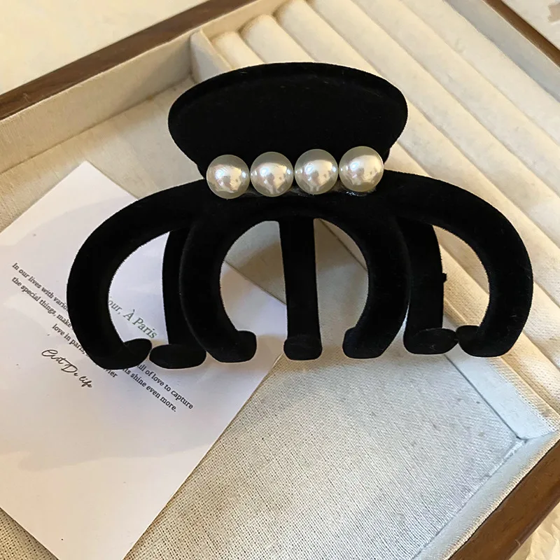 Женская Винтажная заколка для волос элегантная большая шпилька с искусственным