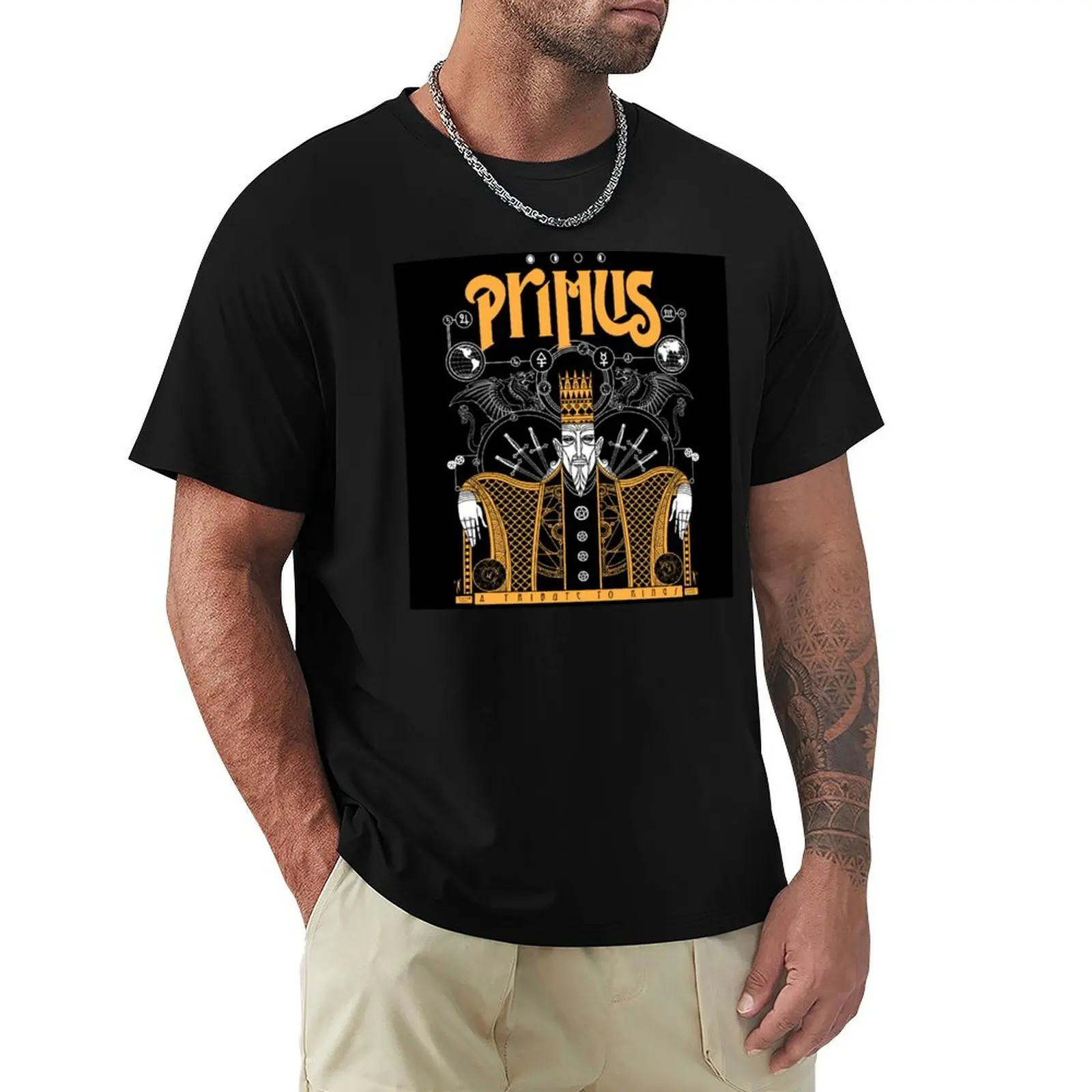 Фото Футболка Masfeb в честь тура Primus To Kings 2022, повседневная, дышащая, с коротким рукавом.
