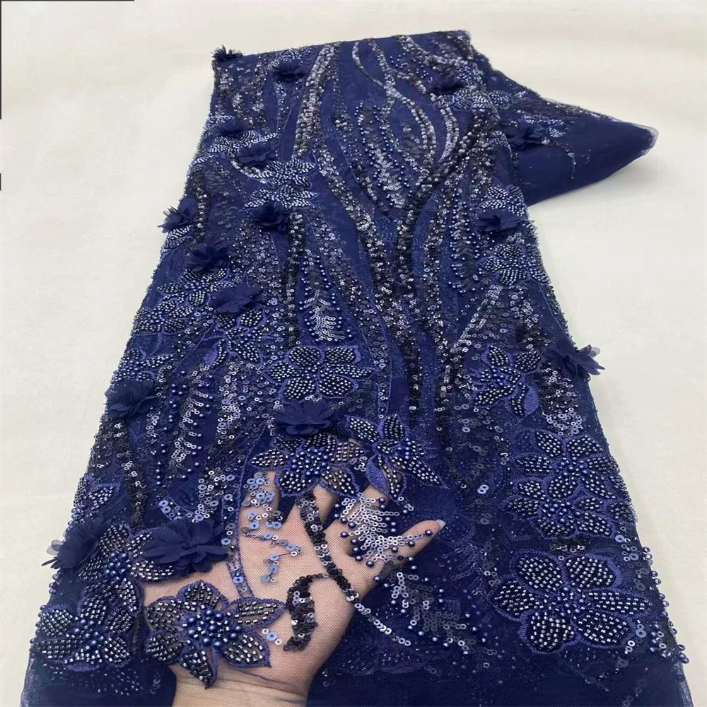 Новое поступление африканская кружевная ткань 2024 Высококачественная вышивка 3D