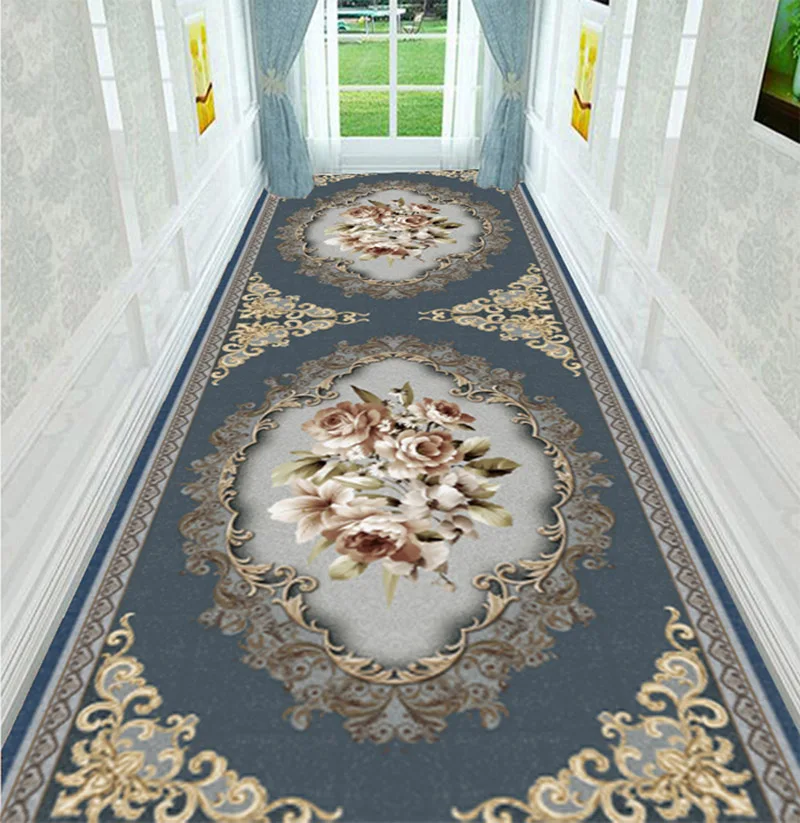 

Nordic Stair Long Carpet European Style Corridor Hallway Carpets Hotel Aisle Rug Home Entrance DoormatRug Wedding Floor Rugs