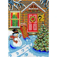 Christmas decoration Smyrna latch hook kit with printed pattern Carpet embroidery Tapestry Crafts for adults Rug making kits