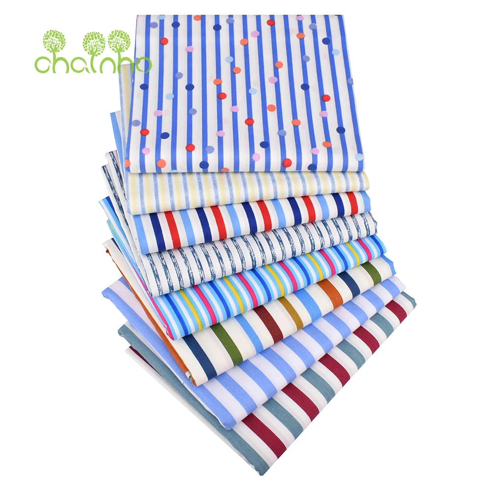 

Chainho,Printed Twill Cotton Fabric,Stripes Style,Patchwork Clothes,DIY Sewing Quilting Home Textiles Material Of Baby Children