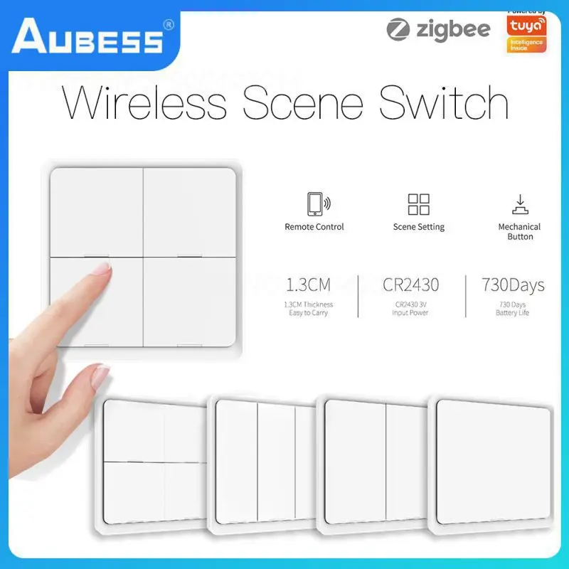 

Высококачественный переключатель Tuya Zigbee, 10 мА, с длительным сроком службы батареи, на батарейках, умная кнопка, магнитный беспроводной пере...