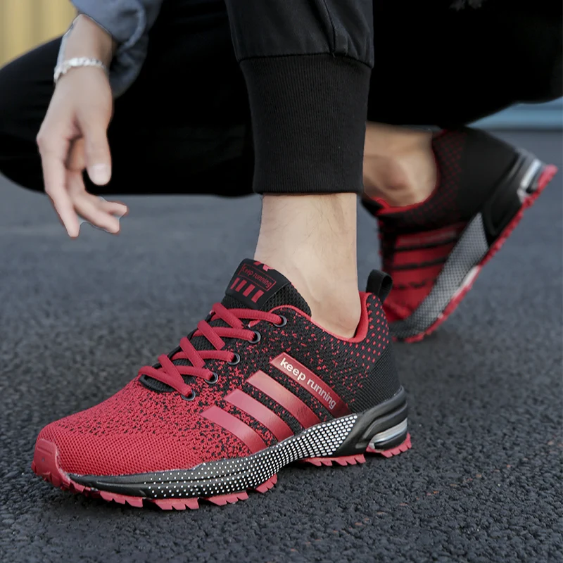 Cheap Men Running Shoes Breathable Outdoor Sports Shoes Lightweight Sneakers for Women Comfortable Athletic Training Footwear