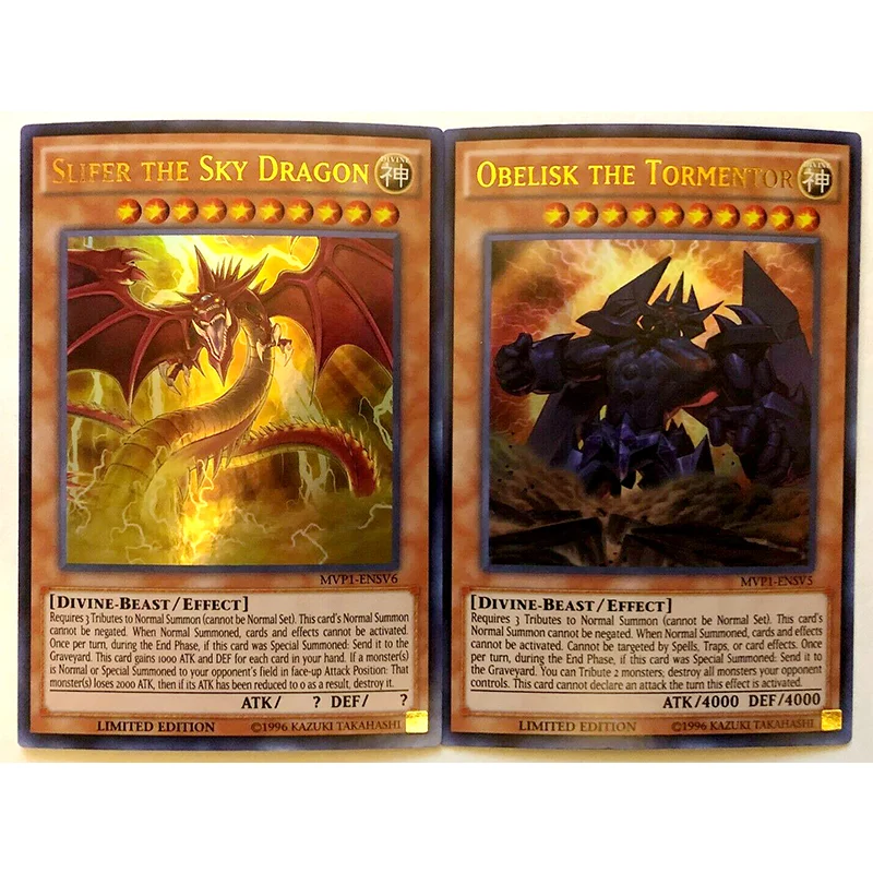 

Yu-Gi-Oh, Соединенные Штаты и Великобритания, ограничение детской щеточки, V6 Ur Slifer The Sky Dragon/obelisk The Tormentor Ia1