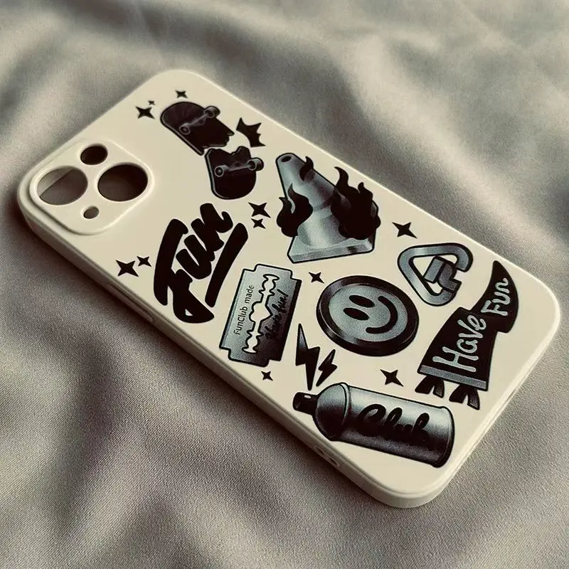 Чехол для Телефона iPhone 16 Pro Max 7 8 Plus SE2 X XR XS 15 14 13 12 11 мягкий чехол с рисунком