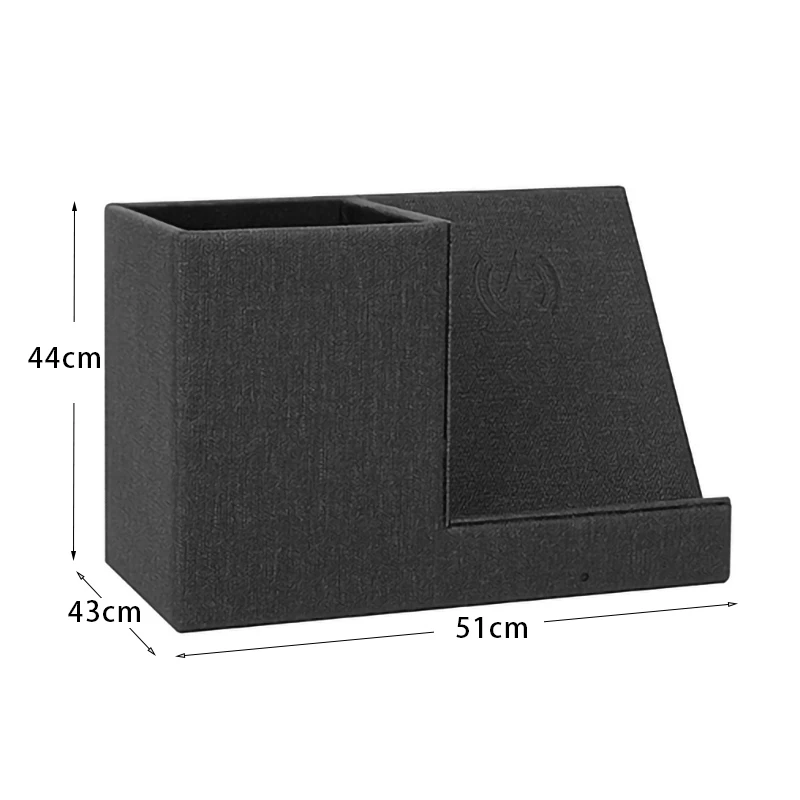 10w fast wireless charger with desk organizer qi certified fabric induction charging stand pen pencil holder for iphone android free global shipping