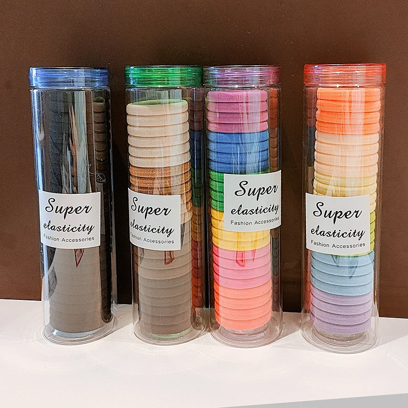24 шт./длинное Радужное высокоэластичное бесшовное кольцо для полотенец резинка